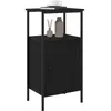 Image de vidaXL Cabinet de Chevet Chêne Noir 41 x 31 x 80 cm Bois d'ingénierie, Organisateur de Nuit en Bois, Table de Chevet Rustique, Rangement Pratique, Meuble d’Accent Moderne