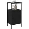 Image de vidaXL Cabinet de Chevet 2 pcs Chêne Noir 41 x 31 x 80 cm, Organisateur de Nuit en Bois, Table de Chevet Rustique, Rangement Pratique, Meuble d’Accent Moderne