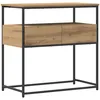 Image de vidaXL Table Console avec tiroir chêne Artisanal 75 x 40 x 75 cm, Table Basse Élégante, Mobilier Rectangulaire, Résistante avec Rangement, Décor Moderne pour Salon et Entrée