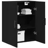 Image de vidaXL Meuble Mural Chêne Noir 69,5 x 34 x 90 cm Bois d'ingénierie, Meuble Mural élégant, Style rectangulaire, Rangement Moderne pour Salon, Espace Ample, Design épuré