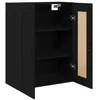 Image de vidaXL Meuble Mural Chêne Noir 69,5 x 34 x 90 cm Bois d'ingénierie, Salon, Meuble rectangulaire Moderne, Rangement spacieux, unité Murale, Gain de Place, Design Compact