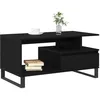 Image de vidaXL Table Basse Chêne Noir 90 x 49 x 45 cm Bois d'ingénierie