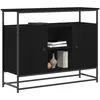 Image de vidaXL Buffet Chêne Noir 100 x 35 x 80 cm Bois d'ingénierie, Rangement Salon, Buffet Moderne, Design Rectangulaire, Élégant et Pratique pour Organiser chez Soi