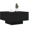Image de vidaXL Table Basse Chêne Noir 55 x 55 x 31 cm Bois d'ingénierie, Table Basse Moderne, élégante et multifonctionnelle, Meuble stylé avec lumières LED