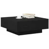 Image de vidaXL Table Basse Chêne Noir 80 x 80 x 31 cm, Table de Salon, café Moderne, Fini Minimaliste, Surface Pratique pour Un Style Urbain