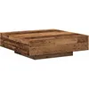 Image de vidaXL Table Basse Bois Ancien 100 x 100 x 31 cm, Table de Salon, café Moderne, Fini Minimaliste, Surface Pratique pour Un Style Urbain