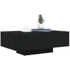 Image de vidaXL Table Basse Chêne Noir 85 x 55 x 31 cm Bois d'ingénierie, Table Basse Moderne, Salon Élégant, LED Bas, Mobilier d'intérieur Multifonctionnel, Centre Élégant