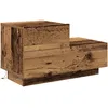 Image de vidaXL Cabinet de Chevet avec tiroir Bois Ancien 70 x 36 x 40,5 cm, Table de Chevet Rustique avec Rangement, en Bois avec tiroirs, lumières LED pour la Chambre, Meuble Compact, Charme mobilier