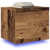 Image de vidaXL Cabinet de Chevet Mural avec tiroir Bois Ancien 50 x 39 x 41 cm, Rangement Moderne pour Chambre, Table rectangulaire Gain de Place, nightstand Pratique, tiroir Murale, Organisateur élégant.
