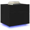 Image de vidaXL Cabinet de Chevet avec tiroir 2 pcs Chêne Noir 50 x 39 x 41 cm, Rangement Compact, Table de Nuit Rustique, Meuble Mural, mobilier Minimaliste, Table de Chevet Fonctionnelle pour Les Essentiels
