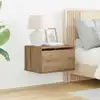 Image de vidaXL Cabinet de chevet mural Chêne artisanal 50 x 36 x 30 cm