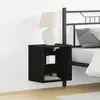 Image de vidaXL Étagère flottante avec lumière LED 2 pcs Noir 40 x 28,5 x 40 cm
