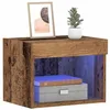 Image de vidaXL Ensemble Meuble TV 2 pcs Bois Ancien 40 x 30 x 30 cm, Centre de Divertissement Moderne, Meuble Mural élégant, Console Pratique, Solution de Rangement, éclairage LED