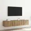 Image de vidaXL Meuble TV mural 2 pcs Chêne artisanal 80 x 35 x 31 cm