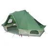 Image de vidaXL Tente Tipi familiale Tipi avec Toit Vert 466 x 310 x 240 cm, Tente Tipi Moderne pour Familles, Équipement de Camping Imperméable, Abri Pratique pour Extérieur