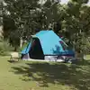 Image de vidaXL Tente Tipi familiale Tipi avec toit Bleu 466 x 310 x 240 cm
