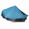 Image de vidaXL Tente Tipi avec Toit Bleu 680 x 430 x 270 cm Taffetas, Tente Tipi Moderne pour Le Jardin et la terrasse, abri spacieux pour Le Camping en Famille, résistant aux intempéries, et entrée Facile