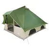 Image de vidaXL Tente Tipi avec Toit Vert 358 x 296 x 258 cm Taffetas, Jardin et terrasse, tipi Moderne, Tente imperméable, équipement de Camping, abri Familial, Espace de Vie extérieur