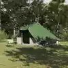 Image de vidaXL Tente Tipi avec toit Vert 358 x 296 x 258 cm taffetas