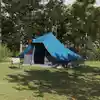Image de vidaXL Tente Tipi avec toit Bleu 364 x 281 x 257 cm taffetas
