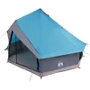 Image de vidaXL Tente Tipi avec Toit Bleu 400 x 346 x 250 cm Taffetas, Jardin et Terrasse, Tente Familiale Moderne, Abri de Camping, Équipement de Plein Air, Saison Tipi d'Été pour