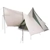 Image de vidaXL Tente Tipi avec Toit Vert 510 x 690 x 330 cm Taffetas, Abri de Camping, Tente tipi Moderne, familiale et spacieuse, Parfaite pour Jardin, terrasse, et Loisirs