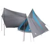 Image de vidaXL Tente Tipi familiale avec Toit Bleu et Gris 510 x 690 x 330 cm, Tente de Camping familiale, Design Moderne, matériaux étanches, idéale pour Jardin, terrasse, abri spacieux, Montage Simple