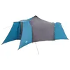 Image de vidaXL Tente Tipi avec Toit Bleu et Gris 492 x 492 x 275 cm Tissu, Tente Moderne étanche pour Jardin, tipi Familial, Grand abri Durable, Facile à Monter pour événements