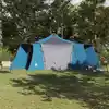 Image de vidaXL Tente Tipi avec toit Bleu et gris 492 x 492 x 275 cm tissu