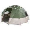 Image de vidaXL Tente Dôme avec Toit Vert 475 x 475 x 235 cm Taffetas, Aventure dans Le Jardin et la terrasse, Tente Moderne, Grand abri extérieur pour Camping en Famille, Protection météo