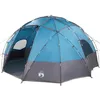 Image de vidaXL Tente Dôme avec Toit Bleu 475 x 475 x 235 cm Taffetas, Tente Aventure pour Camping en Famille, Abri Extérieur pour Jardin et Terrasse