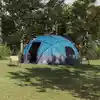 Image de vidaXL Tente de camping avec toit Bleu 475 x 475 x 235 cm Polyester
