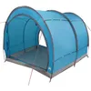 Image de vidaXL Tente de Rangement pour vélos avec Toit Bleu 256 x 222 x 182 cm, Jardin et Terrasse, Abri Modern, Imperméable, Tente Durable pour Ranger Vélos et Matos de Camping
