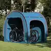 Image de vidaXL Tente de rangement pour vélos avec toit Bleu 218 x 156 x 180 cm