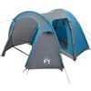 Image de vidaXL Tente Dôme avec Toit Autre avec évent Bleu 384 x 254 x 170 cm, Tente de Camping Moderne et imperméable, abri Portable pour Le Jardin, randonnée et Aventures en Plein air