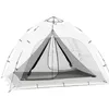Image de vidaXL Tente intérieure Noir 240 x 160 x 133 cm Maille, Abri de Camping Moderne en Forme de cône, Respirant, léger, Portable pour randonnées en Plein air