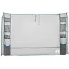 Image de vidaXL Organisateur de Tente Suspendu avec Stockage Gris 320 x 182 cm, Jardin et Terrasse, Tissu Moderne imperméable, organisez Vos Affaires de Camping pour Aventures en Plein air.