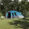 Image de vidaXL Tente familiale avec toit Bleu 762 x 655 x 218 cm taffetas