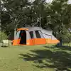 Image de vidaXL Tente familiale Gris et orange 762 x 655 x 218 cm taffetas
