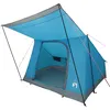 Image de vidaXL Tente de Camping avec Toit Bleu 282 x 225 x 154 cm Taffetas, Tente de Camping pour Jardin et terrasse, matériaux imperméables, Moderne, résistante aux intempéries, ventilée, Portable