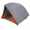 Image de vidaXL Tente de Camping Gris et Orange 320 x 275 x 190 cm Taffetas, Tente Moderne imperméable pour Jardin, terrasse, abri spacieux à Deux Portes, Aventure en Plein air