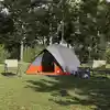 Image de vidaXL Tente de camping Gris et orange 320 x 275 x 190 cm taffetas