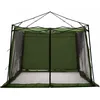 Image de vidaXL Tente intérieure avec Toit Vert 303 x 303 x 196 cm Taffetas, Jardin et terrasse, Tente Outdoor Robuste, abri spacieux, auvent Moderne, Taffetas en Maille, 3 Portes