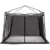 Image de vidaXL Tente intérieure Gris et Orange 303 x 303 x 196 cm Taffetas, Jardin et terrasse, Tente Outdoor Robuste, abri spacieux, auvent Moderne, Taffetas en Maille, 3 Portes