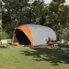 Image de vidaXL Tente Tunnel Gris et orange 410 x 285 x 198 cm taffetas