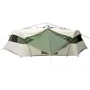 Image de vidaXL Tente intérieure avec Toit Vert 520 x 520 x 190 cm Taffetas, Tente familiale Moderne, pour Jardin et terrasse, Design Coupe-Vent, spacieuse pour la randonnée, Le Camping