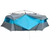 Image de vidaXL Tente intérieure avec Toit Bleu 520 x 520 x 190 cm Taffetas, Tente familiale Moderne, pour Jardin et terrasse, Design Coupe-Vent, spacieuse pour la randonnée, Le Camping