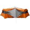 Image de vidaXL Tente intérieure Gris et Orange 520 x 520 x 190 cm Taffetas, Tente familiale Moderne, pour Jardin et terrasse, Design Coupe-Vent, spacieuse pour la randonnée, Le Camping