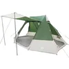 Image de vidaXL Tente de Camping avec Toit Vert 482 x 360 x 227 cm Taffetas, Jardin et Terrasse, Tente Moderne Imperméable, Camping Pratique, Grand Abri Familial, Portable et Résistant aux Intempéries