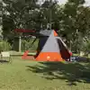 Image de vidaXL Tente de camping Gris et orange 482 x 360 x 227 cm taffetas
